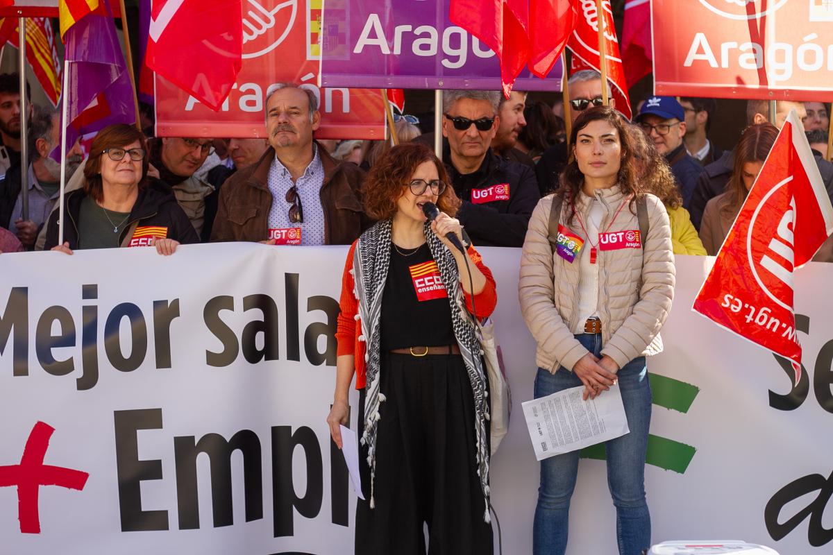 Lectura del manifiesto por Esmeralda Gómez