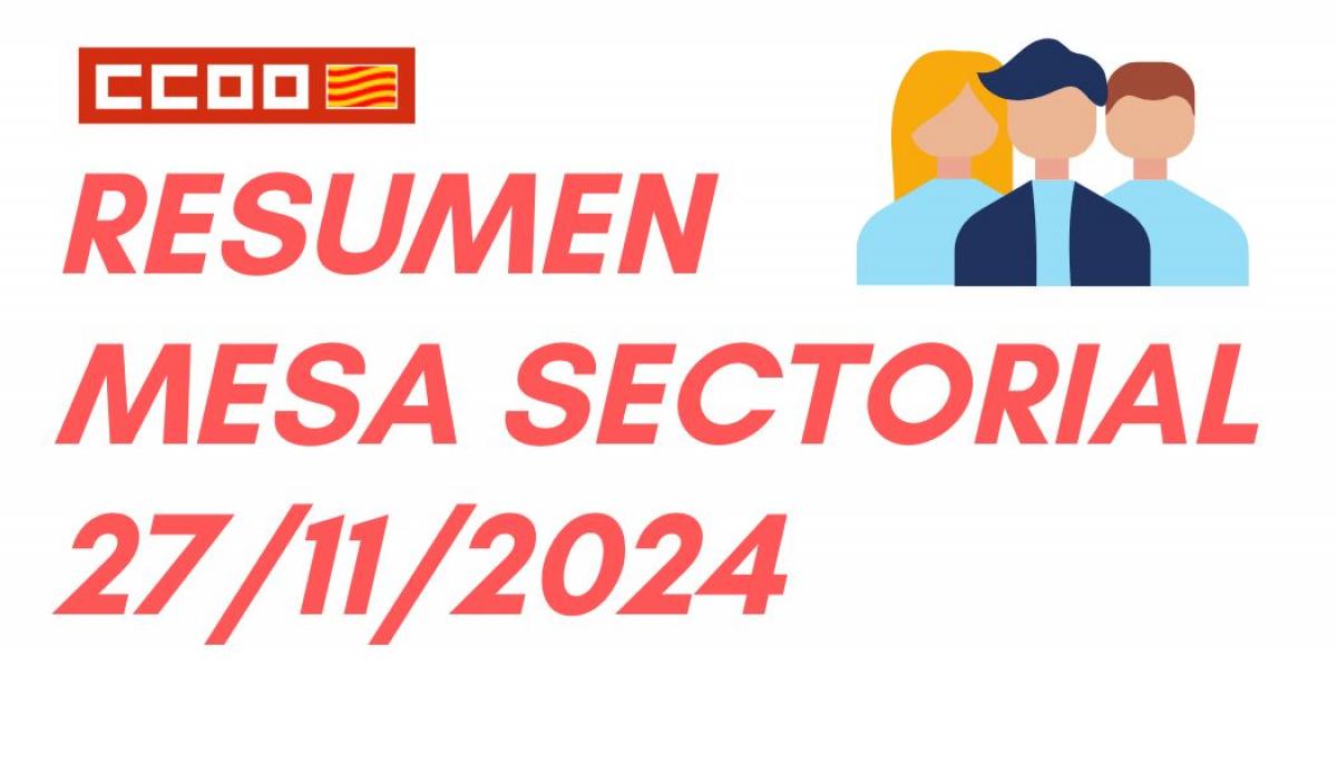 Resumen Mesa Sectorial 27 de noviembre 2024